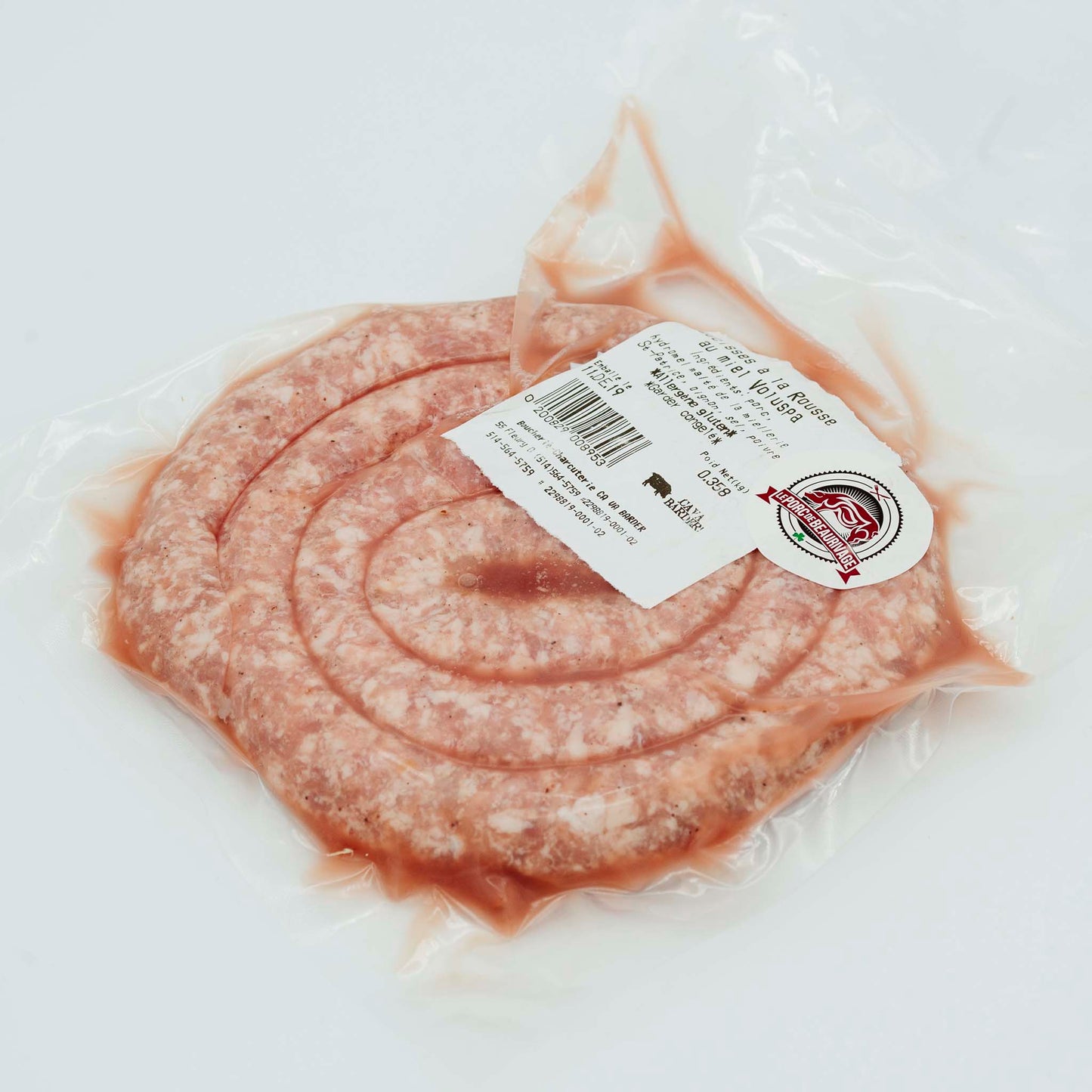 Honey beer sausage coils - 300g (Pick-up only)